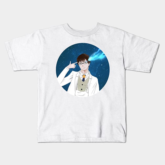 Yukio on Fire Kids T-Shirt by Nayuki911